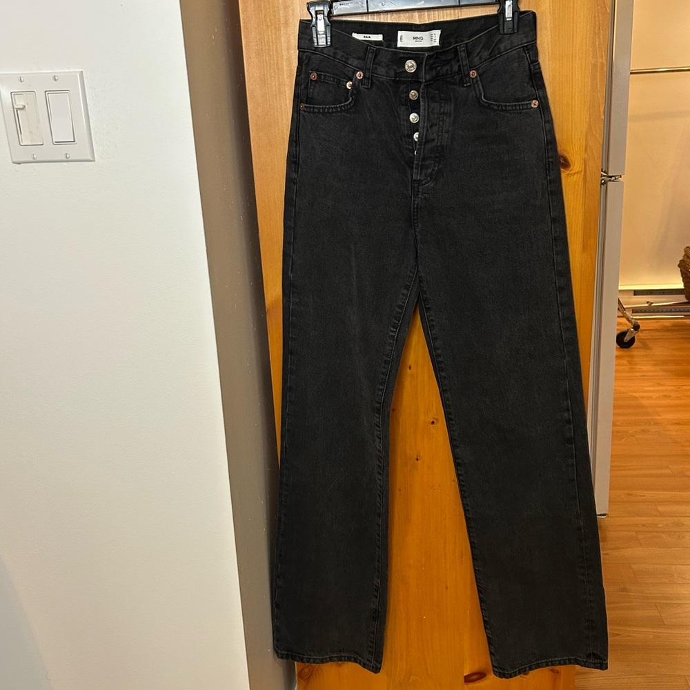 Gorgeous New Mango Black Wide Leg Jeans❤️34x33